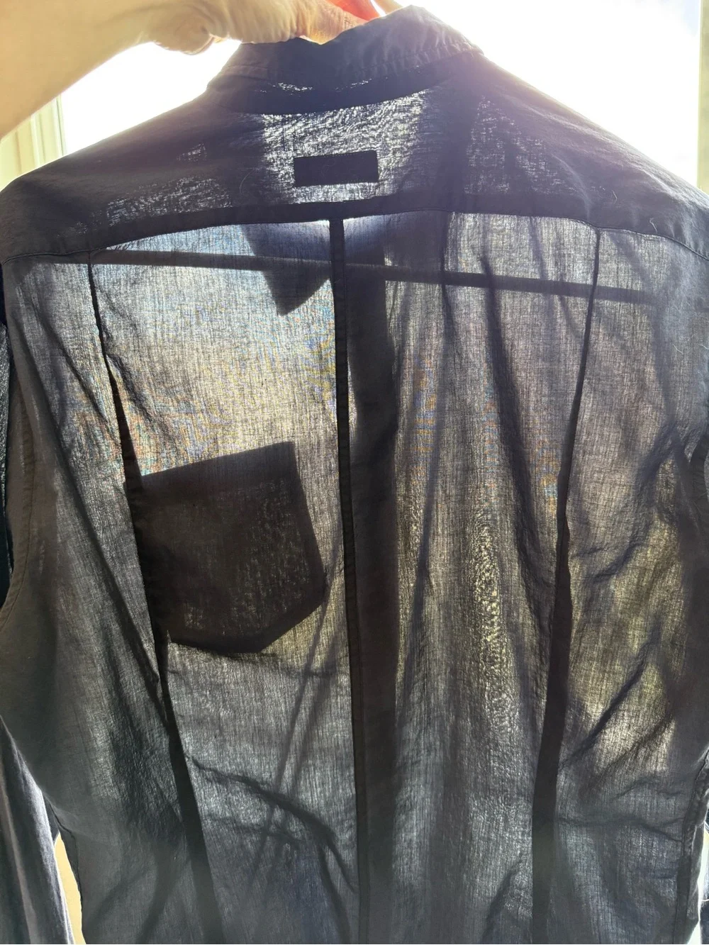 Dries Van Noten navy blue button up shirt - Picture 10 of 11